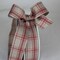 The Ribbon People Ivory and Red Plaid Metallic French Wired Craft Ribbon 1.5" x 33 Yards